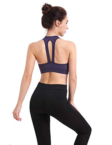 Sykooria Sujetador Deportivo para Mujer Eliminación de Ropa Deportiva sin Cables de Alto Impacto Sujetador Acolchado Crop Top para Gimnasio Yoga Running
