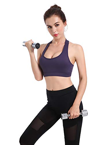 Sykooria Sujetador Deportivo para Mujer Eliminación de Ropa Deportiva sin Cables de Alto Impacto Sujetador Acolchado Crop Top para Gimnasio Yoga Running
