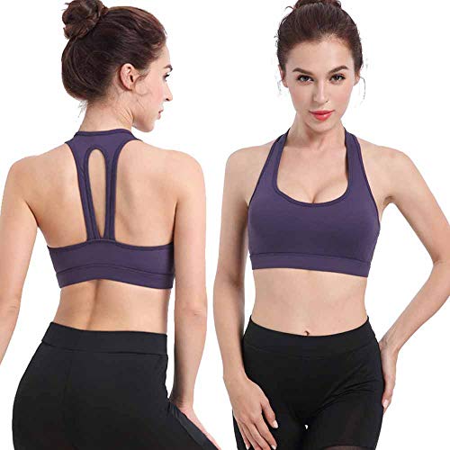 Sykooria Sujetador Deportivo para Mujer Eliminación de Ropa Deportiva sin Cables de Alto Impacto Sujetador Acolchado Crop Top para Gimnasio Yoga Running