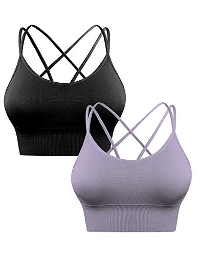 Sykooria Sujetador Deportivo para Mujer Sujetador de Yoga Acolchado sin Espalda con Tiras Sin Costuras con Buen Impacto Gimnasio Gimnasio Ropa Deportiva