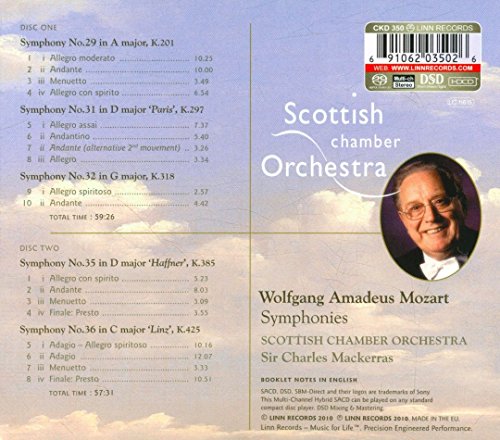Symphonies N°29, 31 «Paris», 32, 35 «Haffner» & 36 «Linz»
