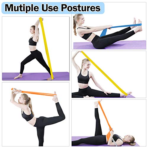 SYOSIN Bandas Elasticas Fitness 3 Piezas Bandas de Ejercicio, con Anclas de guía de Entrenamiento, para el Entrenamiento de Todo el Cuerpo Ideales para Fisioterapia, Yoga, Pilates，Mujer y Hombre