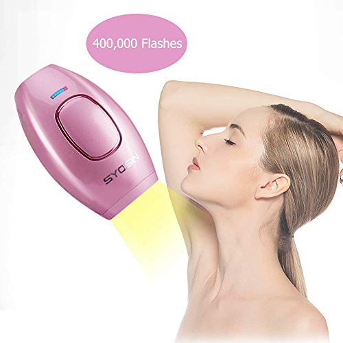 SYOSIN IPL Depiladora de Luz Pulsada Depilación Permanente para Cuerpo y Cara con más de 400,000 Pulsos Dispositivo de Depilación para Casa