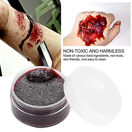 Syuantech Cera de Maquillaje de Halloween Pintura Facial Profesional para El Cuerpo Aceite Coágulo Falso Gel de Sangre Cicatrices de Vampiros Contusiones de Halloween Kit de Maquillaje
