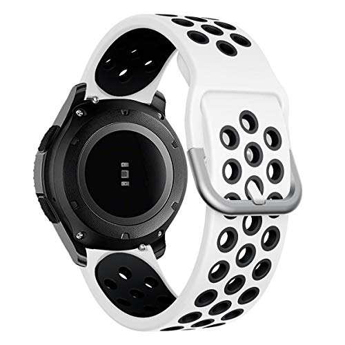 Syxinn Compatible para 22mm Correa de Reloj Galaxy Watch 46mm/Gear S3 Frontier/Classic Banda de Reemplazo de Silicona Deportiva Pulsera para Moto 360 2nd Gen 46mm/Huawei Watch GT/Ticwatch Pro