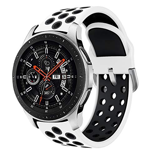 Syxinn Compatible para 22mm Correa de Reloj Galaxy Watch 46mm/Gear S3 Frontier/Classic Banda de Reemplazo de Silicona Deportiva Pulsera para Moto 360 2nd Gen 46mm/Huawei Watch GT/Ticwatch Pro