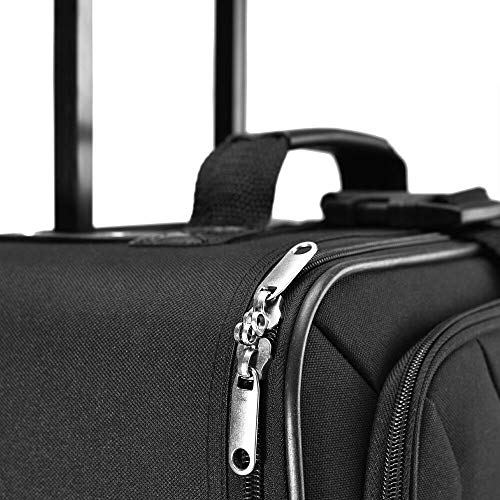 T-LoVendo TLV-HK-908 Juego de maletas de viaje 4 pcs con bolso y neceser, Negro