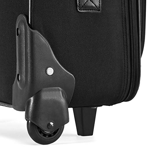 T-LoVendo TLV-HK-908 Juego de maletas de viaje 4 pcs con bolso y neceser, Negro