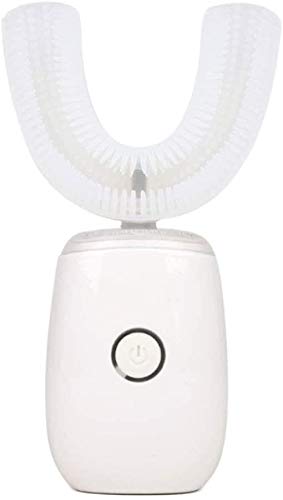 T Tipo de cepillo de dientes eléctrico, Cepillo dental sónico 360deg;Función inteligente limpiador de tiempos de la memoria 3 opcional Modos de carga inalámbrica for adultos de silicona, Negro recambi