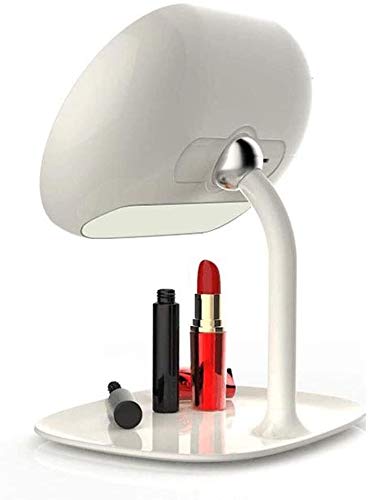 Tabla de maquillaje Espejo de baño con luces LED 2 en 1 USB del escritorio de la lámpara recargable de la lámpara LED de la pantalla táctil extraíble 360 ​​° giratorio de Split Diseño encimera cosméti