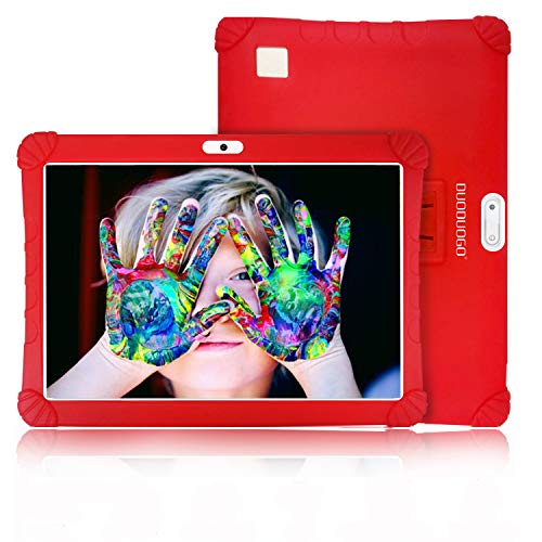 Tablet 10 Pulgadas 3GB de RAM 32GB/128GB de ROM Android 9.0 Certificado por Google GMS 4G Quad Core Full HD Tableta Batería de 8500mAh Dual SIM 8MP Cámara Tablet PC Netflix WiFi Bluetooth OTG(Rojo)