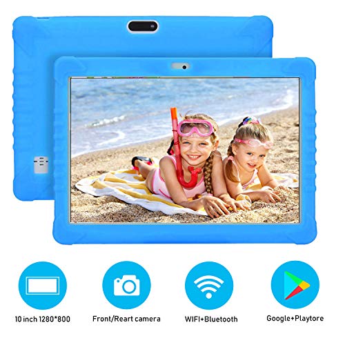 Tablet 10 Pulgadas 4G Full HD 3GB de RAM 32GB/128GB de ROM Android 9.0 Certificado por Google GMS Quad Core Tableta Batería de 8500mAh Dual SIM 8MP Cámara Tablet PC Netfilx WiFi Bluetooth OTG(Azul)