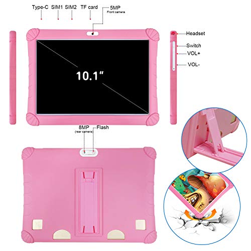 Tablet 10 Pulgadas 4G LTE WiFi DUODUOGO G16, Android 9.0 Tableta 4GB RAM 64GB ROM Quad-Core Full HD Display, Certificado por Google GMS Dobles SIM y TF, GPS, Bluetooth, OTG ,Type-C, Netfilx