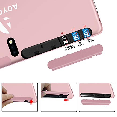 Tablet 10 Pulgadas Android 9 Pie 4G LTE Call 4GB RAM +64GB ROM Tableta- Certificación Google GMS- Quad Core 8000mAh 8MP Ultrar-Rápido Tablets Type-C Dual SIM / WiFi /Bluetooth/ OTG/GPS/Netfilix(Rosa)