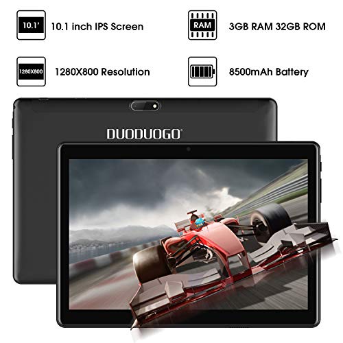 Tablet 10 Pulgadas Android 9 Pie Ultrar-Rápido Tablets 3GB RAM + 32GB ROM/128GB- Certificación Google GMS - Dual SIM - 8500mAh |WI-FI|Bluetooth|GPS| Type-C 4G Full HD Tablet
