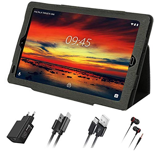 Tablet 10 Pulgadas Tablet Full HD Phablet con Ranuras para Tarjetas SIM Dobles Procesador de Cuatro Núcleos, 3G + 32GB, Doble Cámara Dobles SIM Tablet,WI-FI,GPS,Bluetooth Type-C Tablets