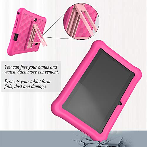 Tablet para niños 2 a 12 años Android 10.0 (Certificado por Google GMS) - Tablet de 7 pulgadas Quad Core 2 GB RAM 32 GB ROM Kid-Proof Funda - Google Play y juego educativo (rosa)