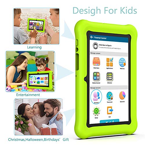 Tablet para Niños con WiFi 7 Pulgadas Android 10 Certificación Google Tableta Infantil 2GB RAM + 32GB ROM y Juegos Educativos.