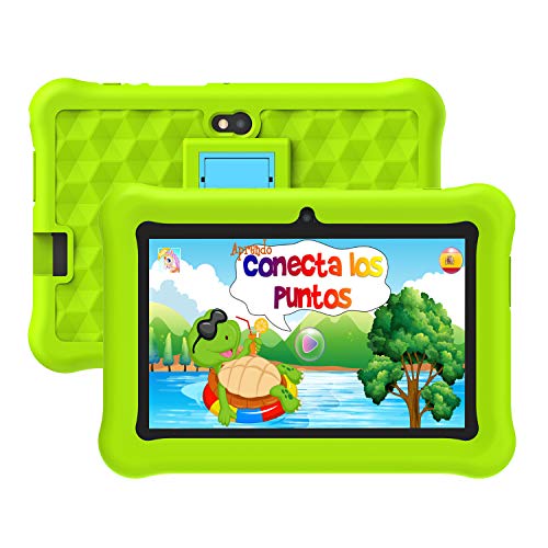 Tablet para Niños con WiFi 7 Pulgadas Android 10 Certificación Google Tableta Infantil 2GB RAM + 32GB ROM y Juegos Educativos.