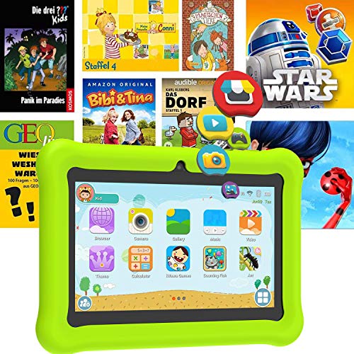 Tablet para Niños con WiFi 7 Pulgadas Android 10 Certificación Google Tableta Infantil 2GB RAM + 32GB ROM y Juegos Educativos.