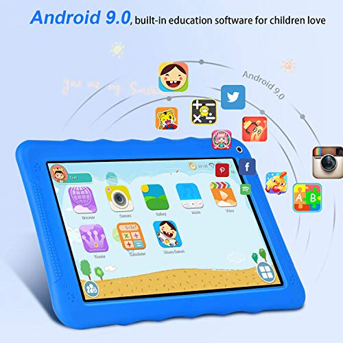 Tablet para Niños con WiFi 9 Pulgadas Android 9.0 Quad Core 3GB RAM 32GB ROM/128GB Certificación Google GMS Tableta Infantil y Juegos Educativos , Control Parental