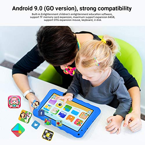 Tablet para Niños con WiFi 9.0 Pulgadas 3GB RAM 32GB/128GB ROM Android 9.0 Pie Certificado por Google GMS Tablet Infantil 1.5Ghz Quad Core Batería 6000mAh Tablet PC Netflix Juegos Educativos(Azul)