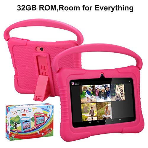 Tablet para niños, Foren-Tek 7 pulgadas Android 9.0 Tablet para niños, 2 GB + 32 GB, modo infantil preinstalado, WiFi Android, funda a prueba de niños