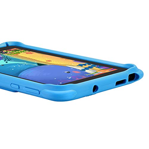 Tablet qunyiCO Android 10.0 GO, para niños, 7 Pulgadas 32GB Cámara WiFi 2GB RAM Pantalla táctil HD 1024 * 600 Funda a Prueba de niños Control Parental Aprendizaje Google Certified Playstore (Azul)