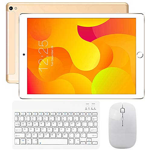 Tableta 10.1 Pulgadas Pantalla HD IPS Android 9.0 - Tablet 4G con Teclado 2 Ranuras para Tarjetas SIM 3GB RAM 32GB de Memoria Quad Core Batería 8000mAh - Soporte Netflix, WiFi, Bluetooth, GPS, OTG