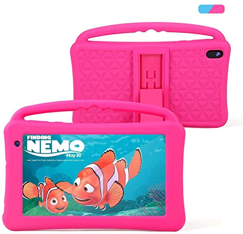 Tableta para Niños Regalo Pantalla IPS De 7 Pulgadas Quad-Core Android 10.0 2GB Ram 32GB ROM Google Play Preinstalado con Estuche A Prueba De Azul GMS Certificado Regalo Juguete para Niños (Rosa)