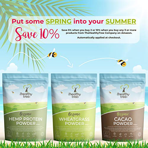 Tabletas de Chlorella Orgánica de The HealthyTree Company - Vegano, Vitaminas B12 y E, Hierro - Clorela Comprimidos de Pared Celular Rota, Certificada por el Reino Unido, 600 x 500 mg (300 g)