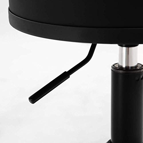 Taburete Giratorio, Altura Ajustable Balanceo Hidráulico De Heces, Redacción Taburete Con Ruedas, Para Consulta De Enfermería Spas Salones De Belleza Dentistas Ministerio Del Interior (NUEVO, Negro)