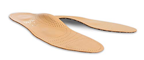 Tacco Deluxe, Plantillas Zapatos Ortopédicos, Plantilla Cuero de Calidad Alemana Superior con Puente para Pies Planos, Dolor Metatarsal, Fascitis Plantar, Todas las Tallas Mujeres y Hombres (38 EUR)
