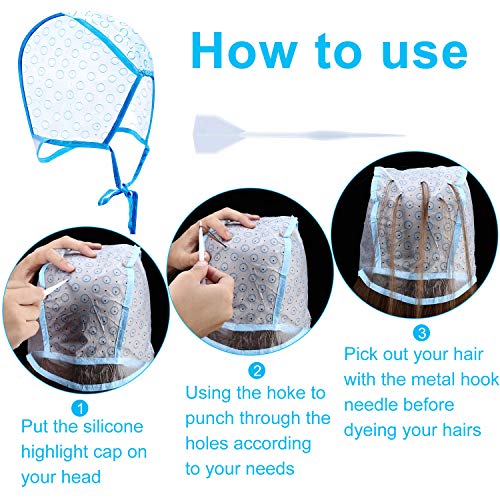 Tacobear 29 Kit Tinte Pelo con Brocha Tinte Pelo Cuenco Pinzas Pelo Peine de Teñir Capa Peluqueria Gorro Mechas Guantes Orejeras Tinte Kit de Coloración para Cabello Herramientas de Tinte Pelo