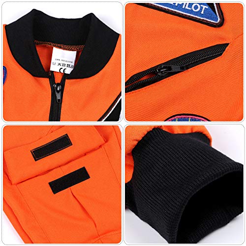 Tacobear Disfraz Astronauta Niño con Casco Astronauta Juego de Roles para Halloween Astronauta Cumpleaños Cosplay Disfraces para Niños Niñas (M, 8-10 Años)