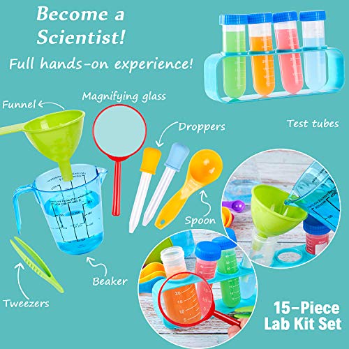 Tacobear Juegos Experimentos para Niños Ciencia Experimentos Kit con Química Juguete Bata de Laboratorio Disfraz de Científico Juego de rol Regalo para niños