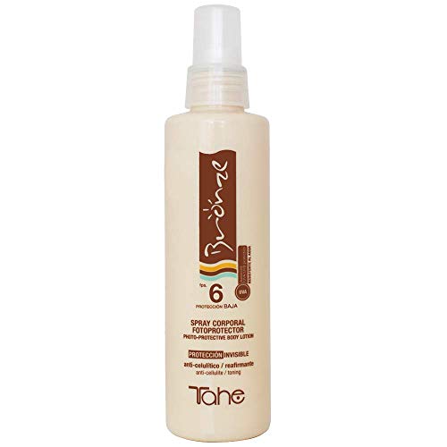 Tahe Bronze Spray Solar Corporal/Spray Protector Corporal Bronceador Intensivo con Protección Baja, F.P.S 6, 200 ml