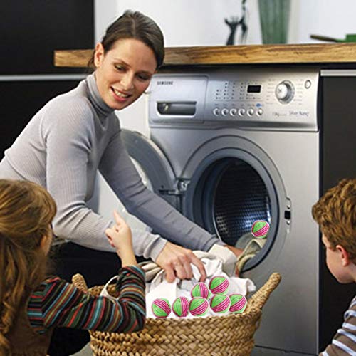 TAKEFUNS 12 pelotas para eliminar pelos de mascotas, no tóxicas, reutilizables, para secadora, para ahorrar tiempo de secado de ropa para la lavandería, lavadora.
