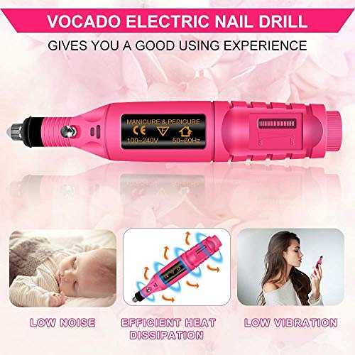 Taladro de uñas eléctrico, máquina de taladro de uñas, máquina de pulir de uñas, USB profesional portátil en forma de pluma dedo del pie del dedo del pie cuidado de uñas rápido manicura pedicura