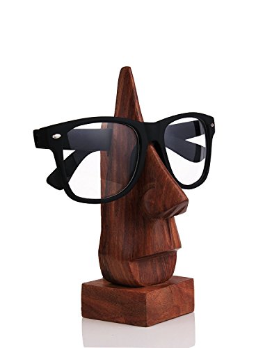 Talladas a mano regalos de Navidad peculiar nariz en forma de Rosewood decorativo espectáculo lectura solvidrio soporte