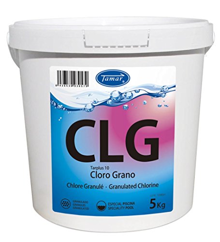 Tamar - Cloro Grano, disolucion lenta, para Piscinas. Bote de 5 Kilos.