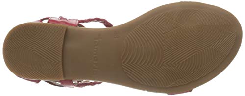 Tamaris 1-1-28043-24, Sandalia con Pulsera para Mujer, Barra de Labios roja 515, 37 EU