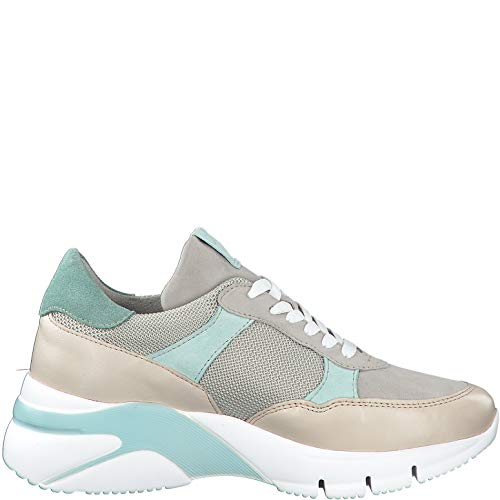 Tamaris Mujer Zapatos de Cordones 23712-34, señora Zapatillas de Deporte,Ugly Sneaker,Dad Shoe,Chunky Sneaker,Antelope Comb,38 EU / 5 UK