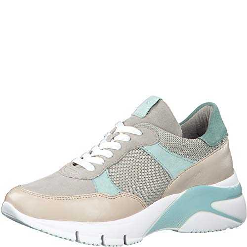 Tamaris Mujer Zapatos de Cordones 23712-34, señora Zapatillas de Deporte,Ugly Sneaker,Dad Shoe,Chunky Sneaker,Antelope Comb,38 EU / 5 UK