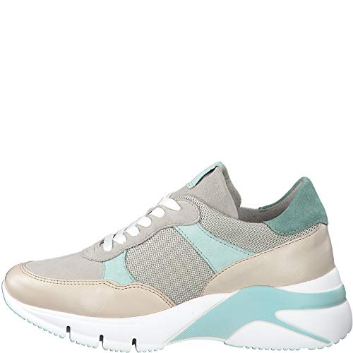 Tamaris Mujer Zapatos de Cordones 23712-34, señora Zapatillas de Deporte,Ugly Sneaker,Dad Shoe,Chunky Sneaker,Antelope Comb,38 EU / 5 UK