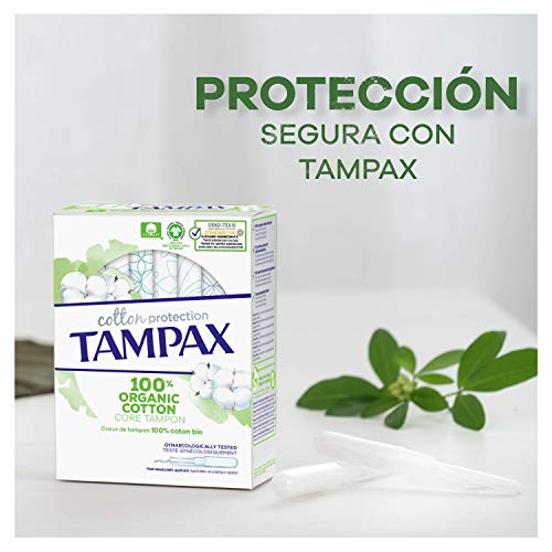 Tampax Cotton Protection Super Con Aplicador 96 x, Tampones De Algodón Orgánico De Tampax