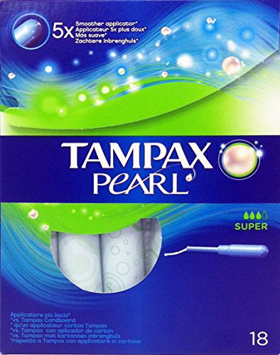 TAMPAX Super Pearl Con Aplicador 18 Muestras de 18 Piezas