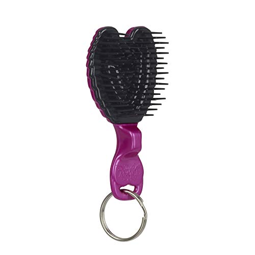 Tangle Angel Llavero Cepillo De Pelo Desenredante, Fucsia/Cerdas Grises 21 g