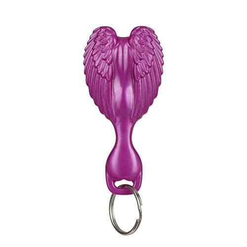 Tangle Angel Llavero Cepillo De Pelo Desenredante, Fucsia/Cerdas Grises 21 g