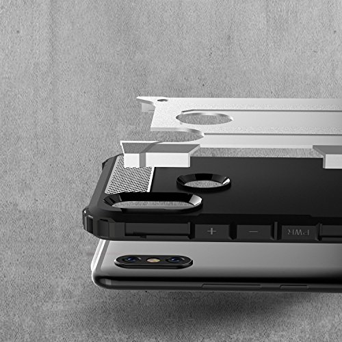 TANYO Compatible con Xiaomi Mi MAX 3 Heavy-Duty Anti-Caída Phone Case, Extraíble 2 en 1 a Prueba de Golpes Robusto y Durable Fashion Ultra-Thin Funda Protectora Oro Rosa.